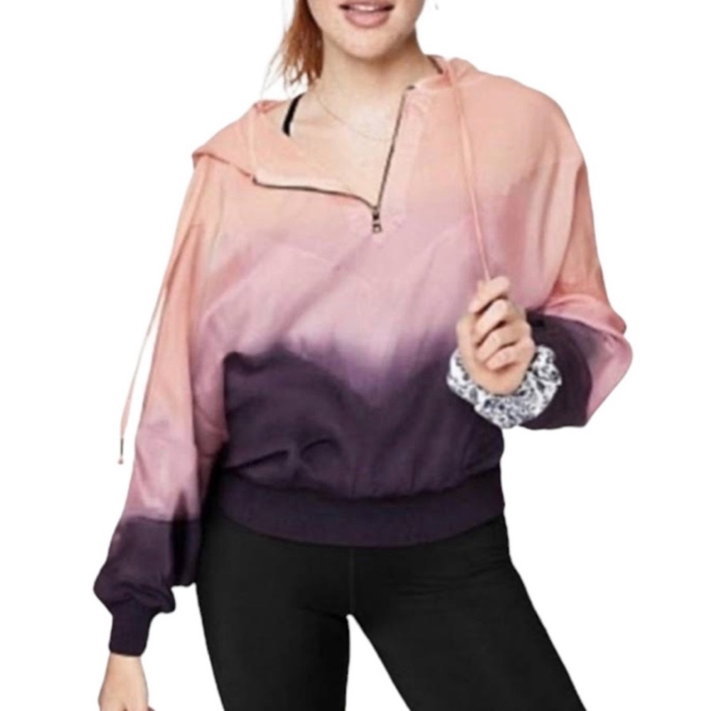 Young Fabulous & Broke Ombre Tie Dye Half Zip Hoodie